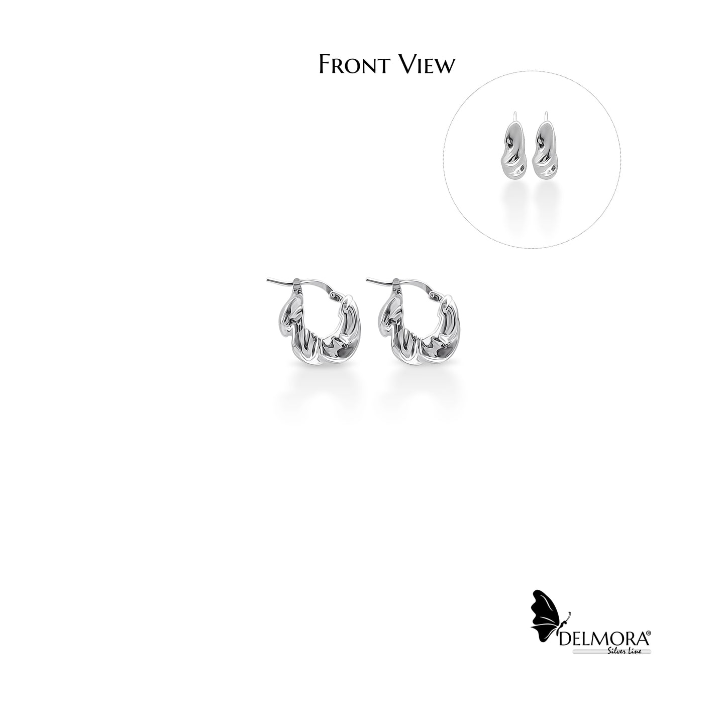 Twisted Hoop Earrings - 1.8cm