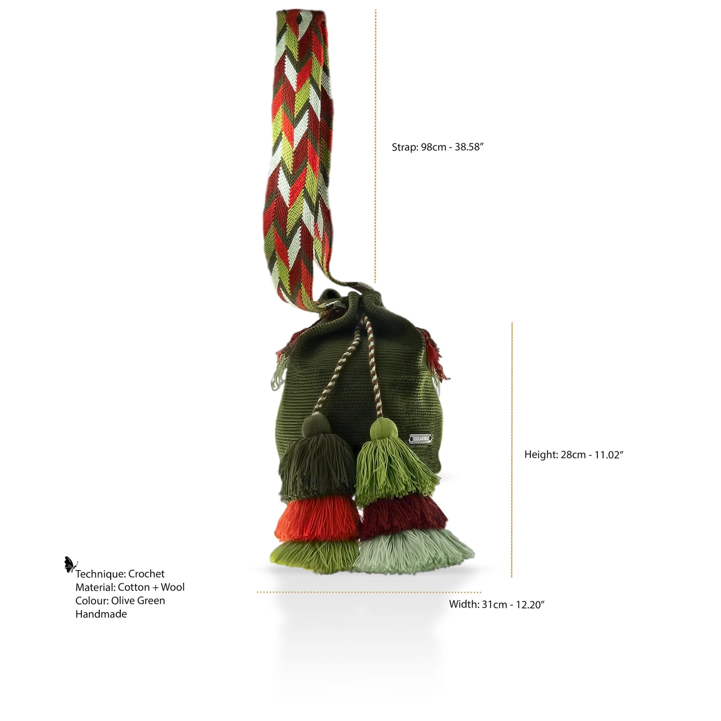 Original Wayuú Bag (Olive Green)