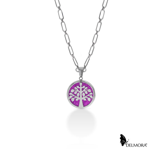 Purple Tree Necklace