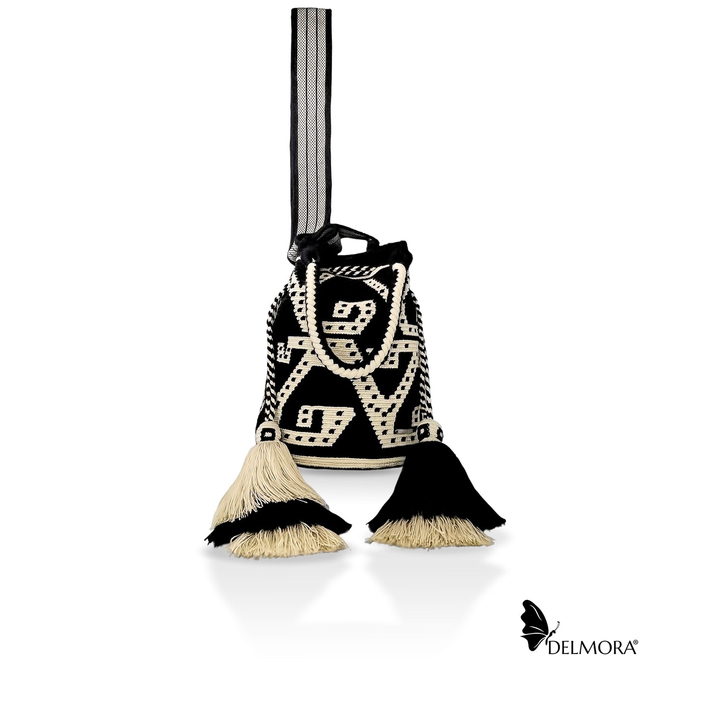 Original Wayuú Bag -Extra Handles (Black)