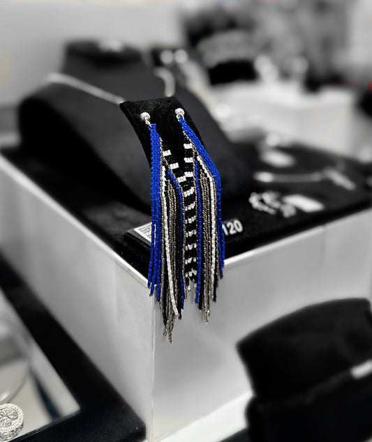 Royal Blue Silver Earrings
