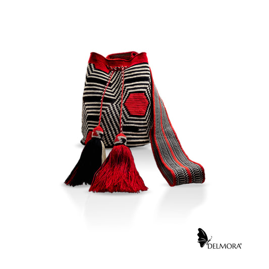 Original Wayuú Pattern Bag (Red-Black)